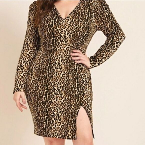 nwt sexy animal print dress sz 1x